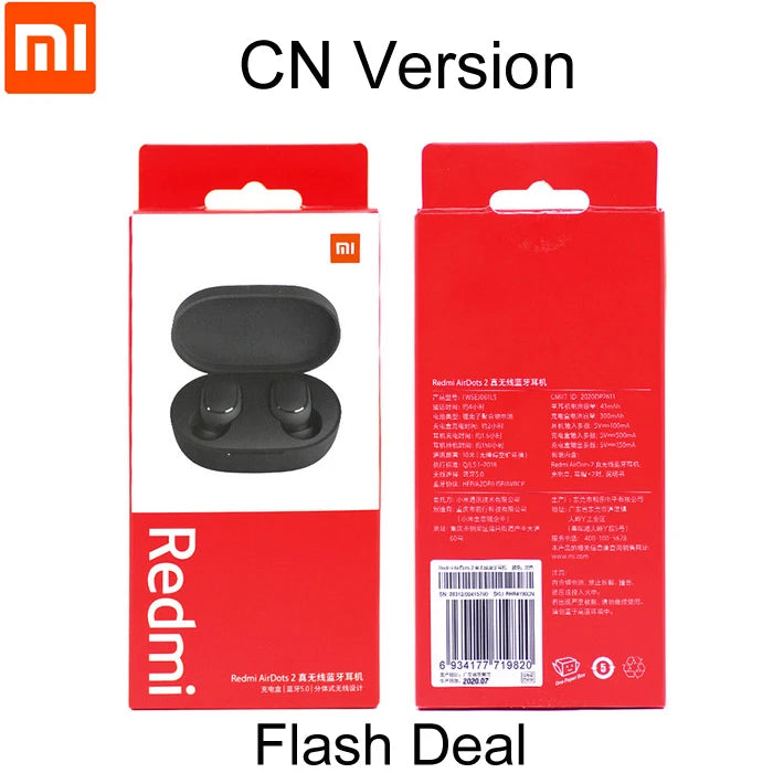 Original Xiaomi Redmi Airdots 2 TWS Bluetooth 5.0 Wireless Earphone