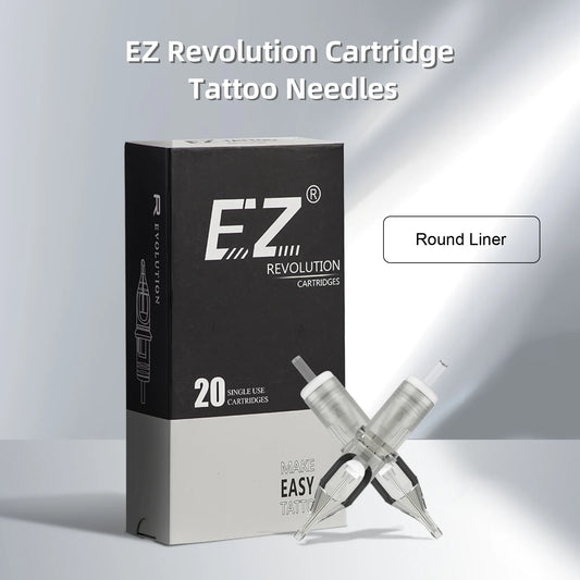 EZ Revolution Tattoo Cartridge Needle Round Liner(RL)#12(0.35MM)#10 (0.30 )20Pcs